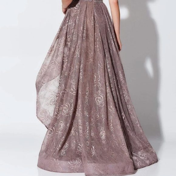 Ivonne D Mon Cheri w/tags never worn Luxe beaded formal Dress in Mink/Lavender - Picture 6 of 15